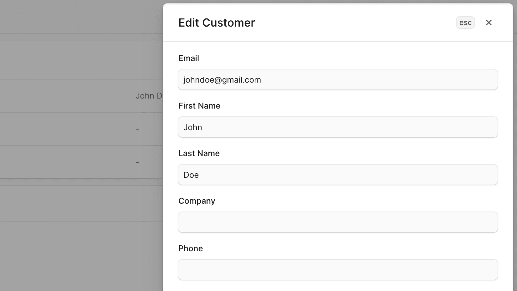 编辑价格表表单